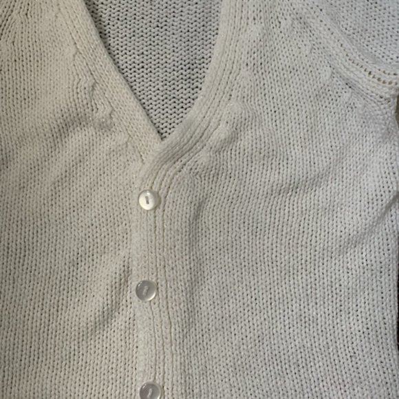 Justice White Shimmery Cardigan - Picture 2 of 2